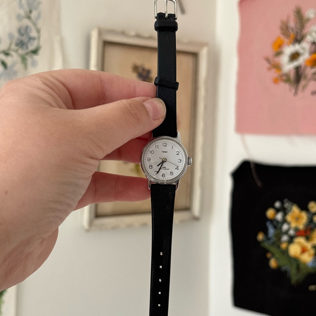 Vintage Mechanical Ladies Timex White Dial Watch